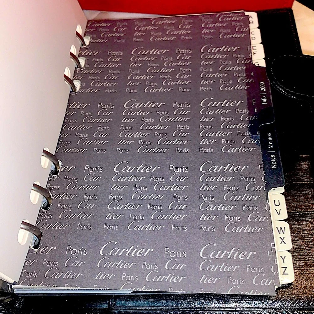 CARTIER AGENDA MUST DE CARTIER BLACK LEATHER VINTAGE NIB